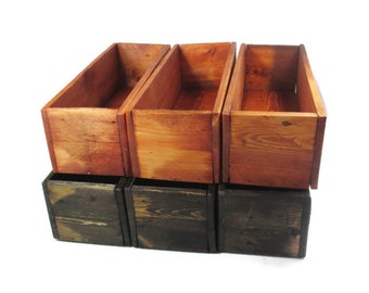 Wedding Table Decor -  6 Wood Centerpiece Boxes - Reclaimed Wood Box