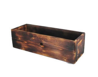 Rustic Planter or Centerpiece Box for Wedding or Table Decor - Wood