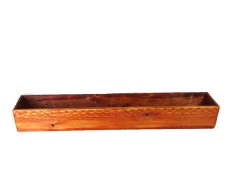 24in Long Wooden Centerpiece Box – Rustic Wedding, Farmhouse Decor-kitchen Decor-Home Decor-