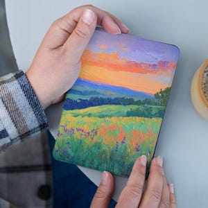 Hills and Fields para Kindle Colorsoft Kobo Libra 2 Paperwhite 6 6.8" 12º 11º 2021 2024 Oasis 2 3 Capa Scribe paperwhite 4/5 Pintada a óleo