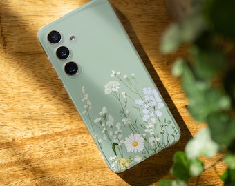 Wild Flowers case for Samsung S25 S24 S21 S23 S20 FE Samsung Galaxy A55 S22 Ultra a15 Note 10 Plus Samsung A05s A25 S10 Galaxy A13 ws13