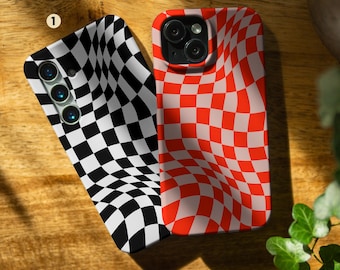 Étui à carreaux ondulés pour Google Pixel 9 Fold Pixel 9 Pro XL Pixel 6 8 7 Pro Pixel 8a 6a 7a 6 7 Échiquier Google Pixel 4a 5 4 3a 5g 5a ws4