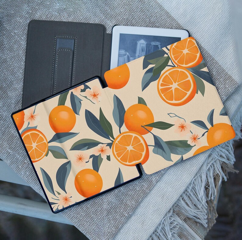 スイートオレンジ for Paperwhite 12th 11th Kindle Case 5 6 6.8" 10th, 2021 2022 Oasis 2 3 Scribe Cover Colorsoft book Gift Fruit Lemon hülle 画像 6