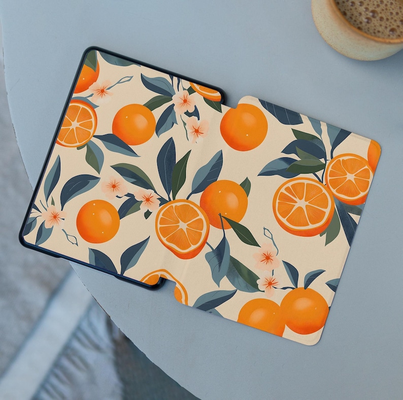 スイートオレンジ for Paperwhite 12th 11th Kindle Case 5 6 6.8" 10th, 2021 2022 Oasis 2 3 Scribe Cover Colorsoft book Gift Fruit Lemon hülle 画像 4