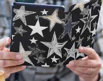 Stars Silver for Kindle Case Paperwhite 12th Gen 11th 5 6 6.8" 10th, 2021 2022 2024 Kobo Libra 2 Oasis 2 3 Scribe Cover Astrology Signature