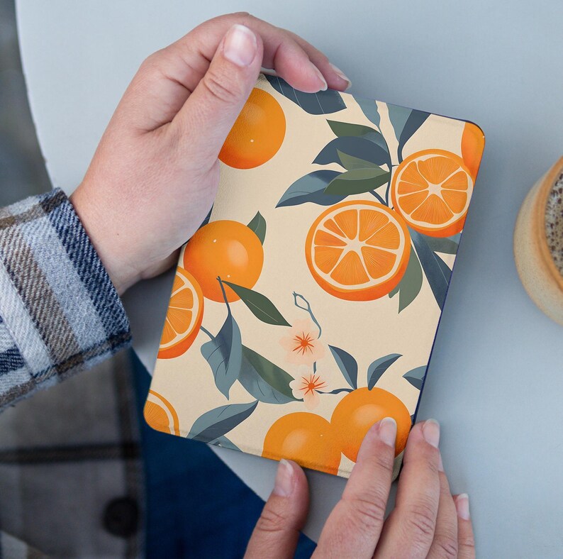 スイートオレンジ for Paperwhite 12th 11th Kindle Case 5 6 6.8" 10th, 2021 2022 Oasis 2 3 Scribe Cover Colorsoft book Gift Fruit Lemon hülle 画像 9