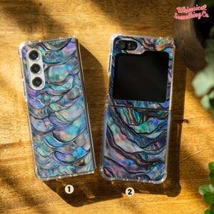 Custodia Abalone Shell per Google Pixel 9 Pro Samsung Z Flip 4 3 5g Samsung Z Fold 6 5 4 Moto Razr Plus 2024 cover in plastica Fold Z Flip 6 5 ws11