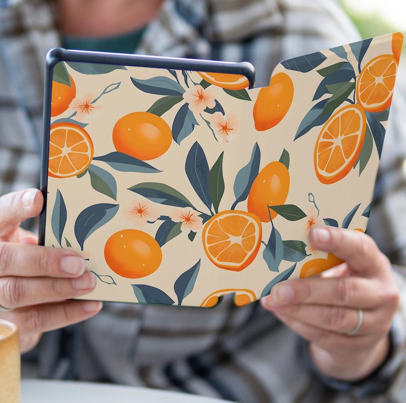 スイートオレンジ for Paperwhite 12th 11th Kindle Case 5 6 6.8" 10th, 2021 2022 Oasis 2 3 Scribe Cover Colorsoft book Gift Fruit Lemon hülle 画像 7