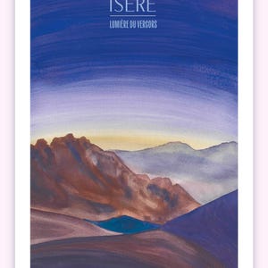 Poster, landscape of Isère, light of Vercors