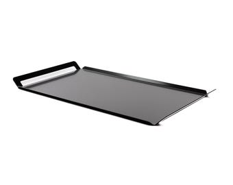 Minimalist metal serving tray | Lucca design tray with rim | Breakfast tray for bed & sofa | Decorative organizer | Gift
