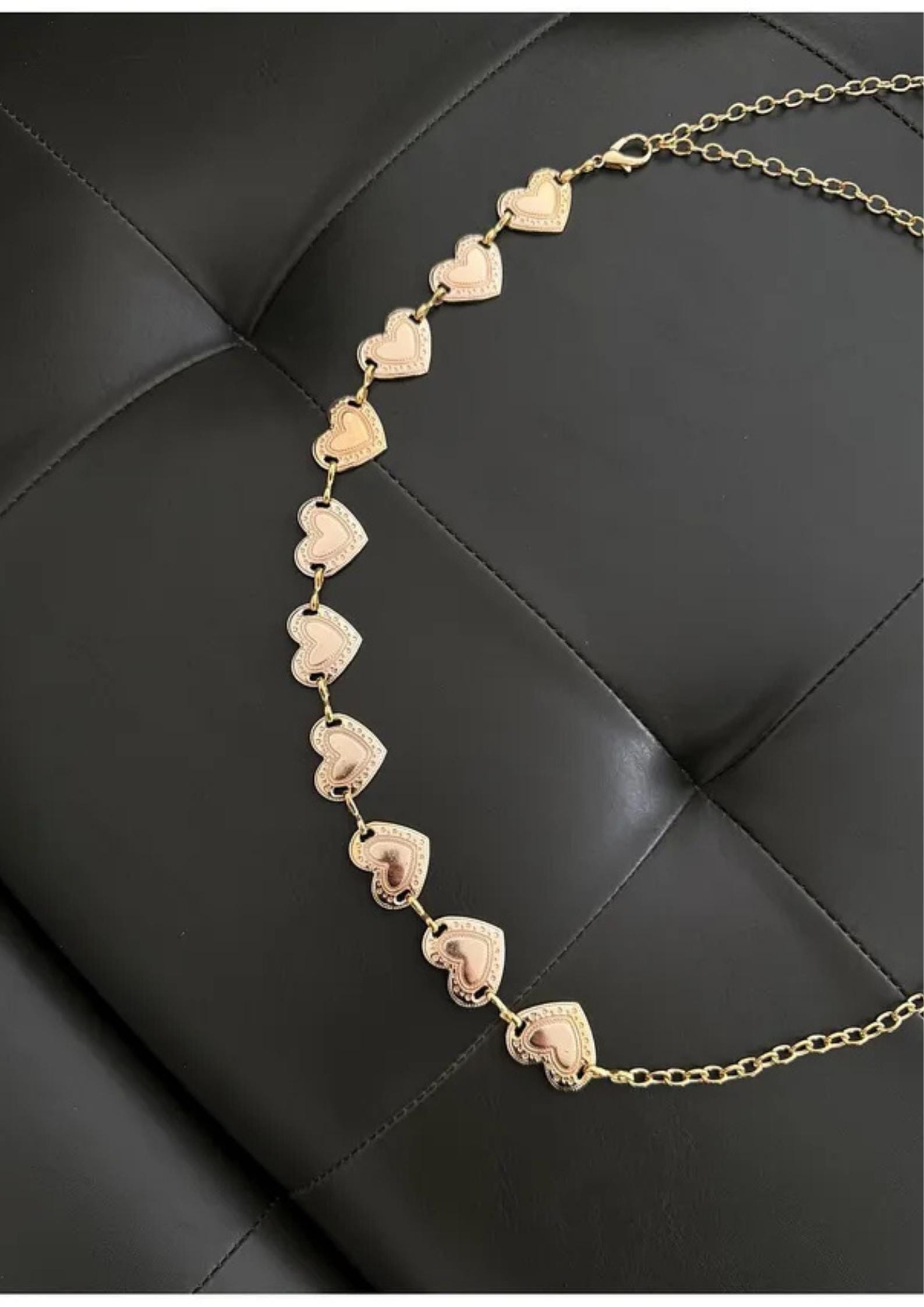 Heart Chain Belt: Gold or Silver Waist Chain, Boho Festival  display picture 2