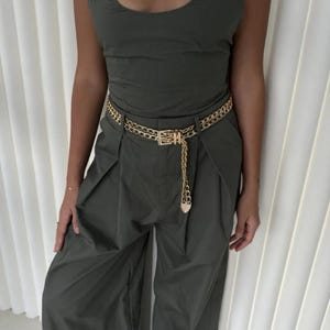 Gold Chain Belt, Women&#39;s Chain Belt, Elegant Accessory, Adjustable Gold Belt, Stylish Waist Chain, Chain Belt for Dresses,  Gift for Her