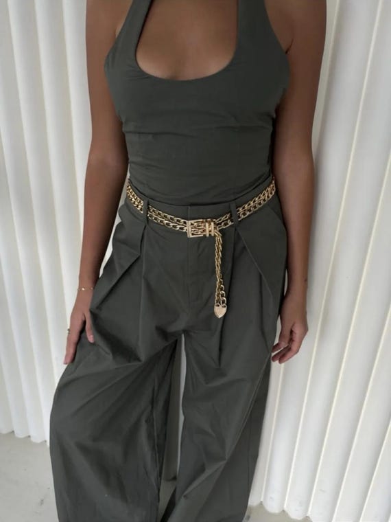 Gold Chain Belt: Elegant Adjustable Waist Accessory - Etsy display picture 2