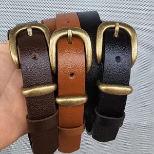 Genuine Leather Belt Set, Black Tan Brown Belts, Adjustable Leather Belt, Handmade Leather Belt, Men’s Leather Belt, Women’s Leather Belt