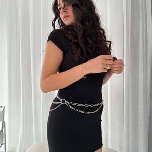 Metal Chain Belt: Y2K Fashion Waist Accessory (95cm)