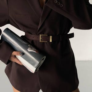 Brown Suede Waist Belt - Etsy display picture 1