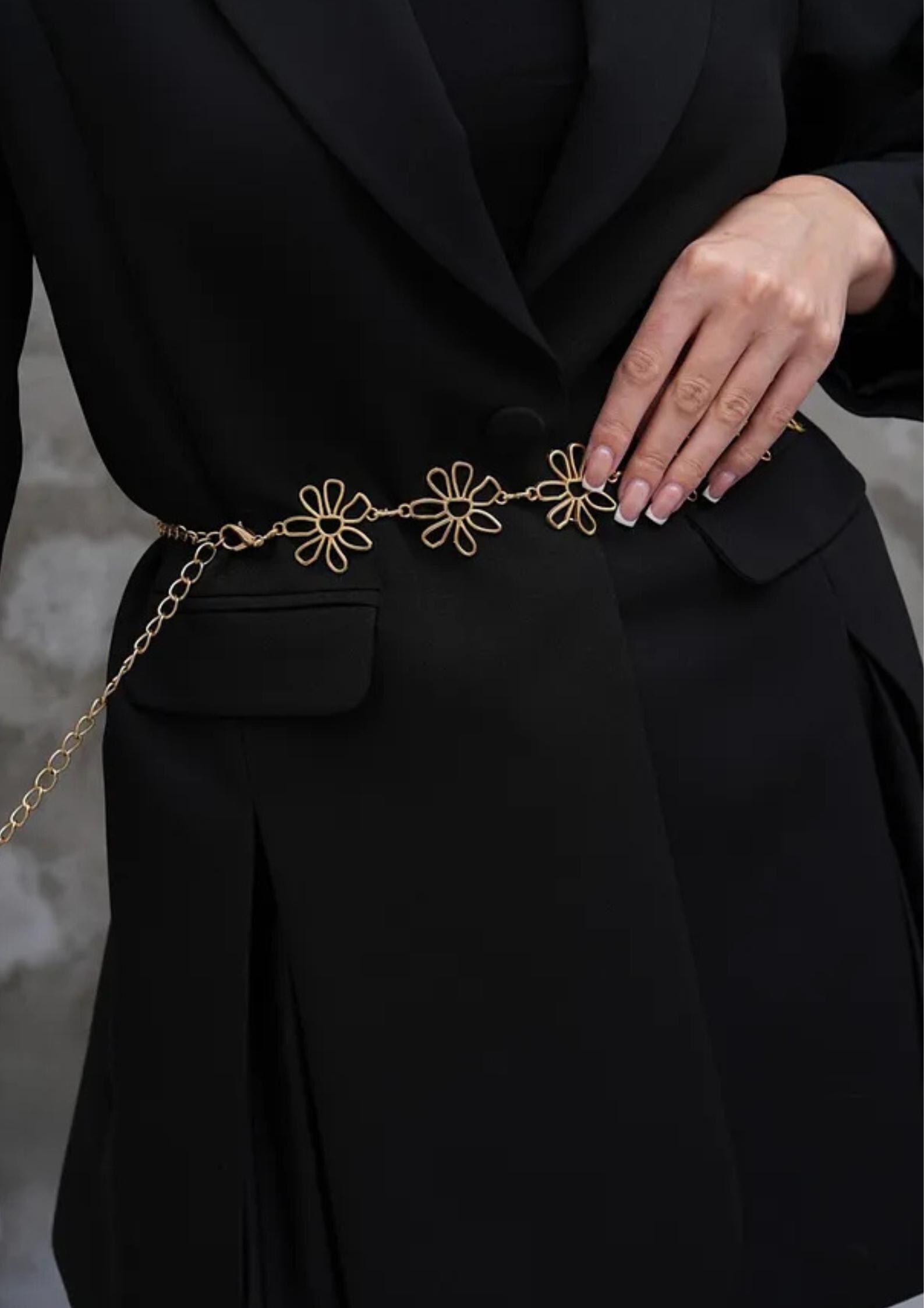 Gold Daisy Chain Belt — Women Accessories Vintage Daisy Chain Belt – Leatherock main image 3