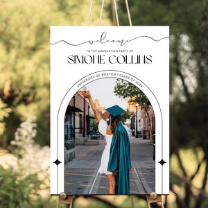Graduation Yard Sign Grad Welcome Sign, Grad Party Decor Graduation Banner Modern Grad Sign Minimal Grad Sign Grad Party template download