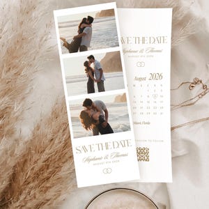 Sand Ceremony Invitation Photo Strip Save the Date Photo Booth Save the Date Photo Save The Date Template Minimalist Save The Date Coast