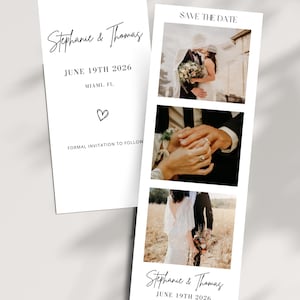 Polaroid Photo Strip Save the Date Polaroid Photo Wedding Invitation Template save the date intivation polaroid Invitation wedding Polaroid