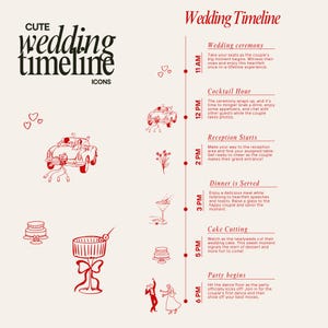 Wedding Timeline Illustration Bundle Set 28 Hand Drawn SVG PNG JPG Icon Black Clipart scribble Weddings invite Line Art Icons wavy frame svg