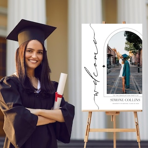 Graduation Yard Sign template download Grad Welcome Sign Grad Party Decor Graduation Banner Modern Grad Sign Minimal Grad Sign Party Decor