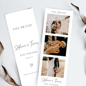 Polaroid Photo Strip - Save the Date | Photo Wedding Invitation Template, special Picture Invitation for your big day