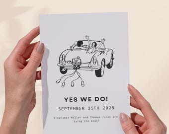 Whimsical Invitation Wedding Save the Date hand drawn Invitation cute Invite Party Illustration Wedding Card Invitation Wedding no picture