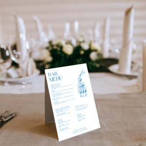 Champagne Tower Bar Menu blue Wedding Bar Menu His & Her Signature Drink wedding stationary Menue Template Champagne Tower Design