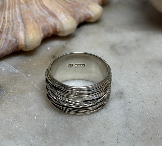 Solid Silver Chunky Band Ring - image 4