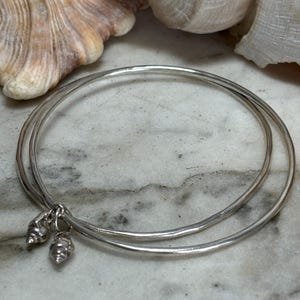 Sterling Silver Shell Bangle