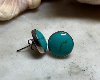 Sterling Silver Turquoise Stud Earrings