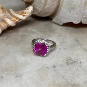 Sterling Silver Pink CZ Ring