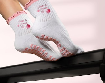 Chaussettes Pilates Princess Grip – Barre, Chaussettes de yoga antidérapantes