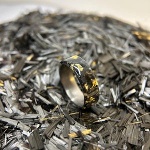 forged carbon fiber ring Titanium Ring gold Titanium Ring gift carbon fiber wedding ring custom carbon ring hand made ring lightweight