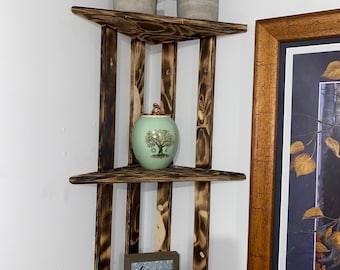 12” corner shelves