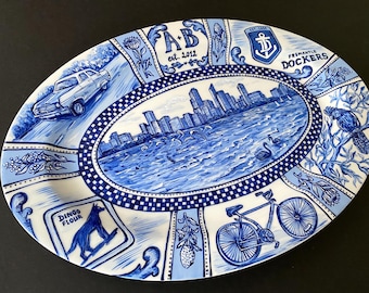 Hand-Painted Porcelain Custom Plate, Personalized Life Story Gift