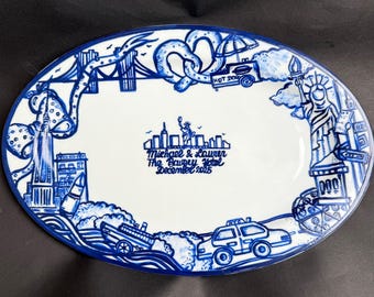 Custom New York Plate: Hand-Painted Porcelain Keepsake Gift