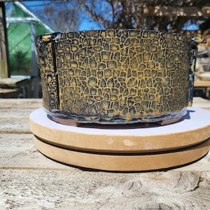 Maceta para bonsái / Hecha a mano / Adoquín marrón