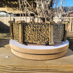 Bonsai Pot / Handmade / Brown Cobblestone