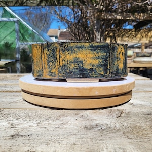 Bonsai Pot / Handmade / Rectangle Black and Brown