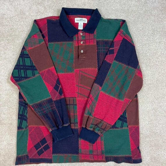90s Natural Issue Patchwork Polo - image 1