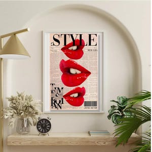 Afiche vintage de la revista Vogue de los años 70