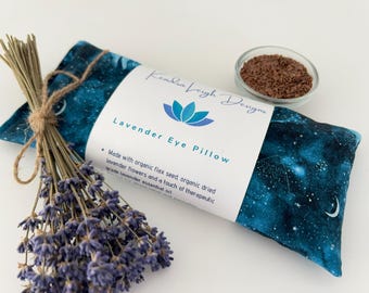 Lavender Eye Pillow - Stress Relief  - Weighted Aromatherapy Eye Mask - Meditation and Sleep Aid - The Dream