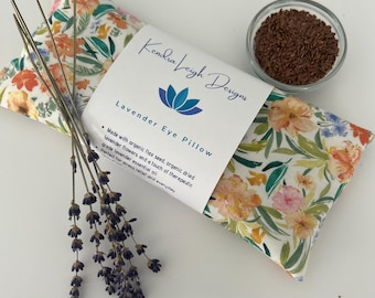 Almohada de lavanda para ojos: Jardín de verano exuberante, aromaterapia, alivio del estrés