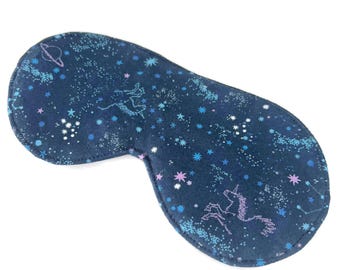 Travel Sleep Mask, Soft Cotton, Stellar Sky (Adjustable Blackout)