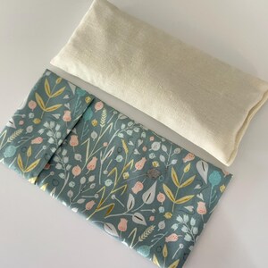 Lavender Aromatherapy Eye Pillow: Weighted Stress Relief Mask - Floral on Sage image 3