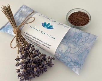 Lavender Aromatherapy Eye Pillow: Weighted Stress Relief Mask, Floral Haze