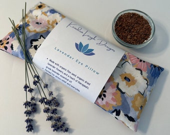 Lavender Eye Pillow – Organic Flax Seed, Dried Flowers, Essential Oil Relaxation