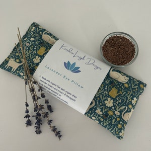 Lavender Eye Pillow - Stress Relief  - Calming Aromatherapy - Meditation and Sleep Aid - Kitty Garden